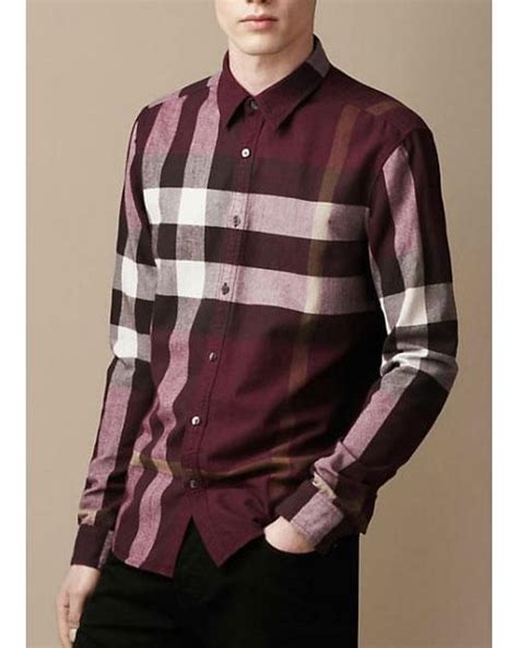 camisa burberry hombre rosa|camisa Burberry.